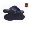 Sandale en vrai CUIR – Confort – Bleu (064)