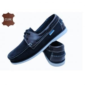 Chaussure Pour Hommes Haute Qualité en nubuck – Noir/Marron (PS10)