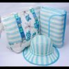 Sac de plage 3 pièce -tapi.sac.chapeaux- (Bleu ciel-R1)