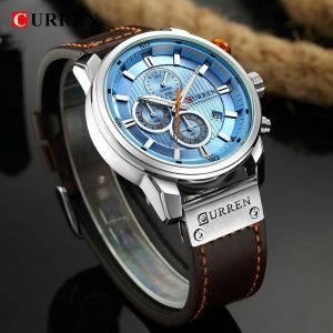 Curren Multifunctions Chronograph Quarz Watch - Étanche à l'eau -C100- (BLEU)