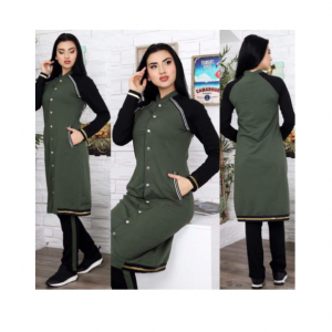 Survette Longue pour Femmes_Vert Olive_(SL22)