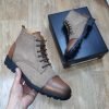 Bottines pour Hommes – Haute finition et haute qualité – Camel(KD19)
