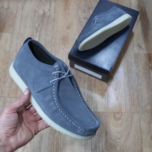 Chaussures Pour Hommes haute finition et haute qualité -100% Daim- Gris(SD32)