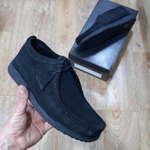 Chaussures Pour Hommes haute finition et haute qualité -100% Daim- Noir(SD32)