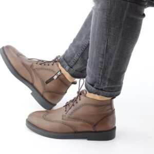 Bottines pour Hommes – Haute finition et haute qualité – Camel (J99)